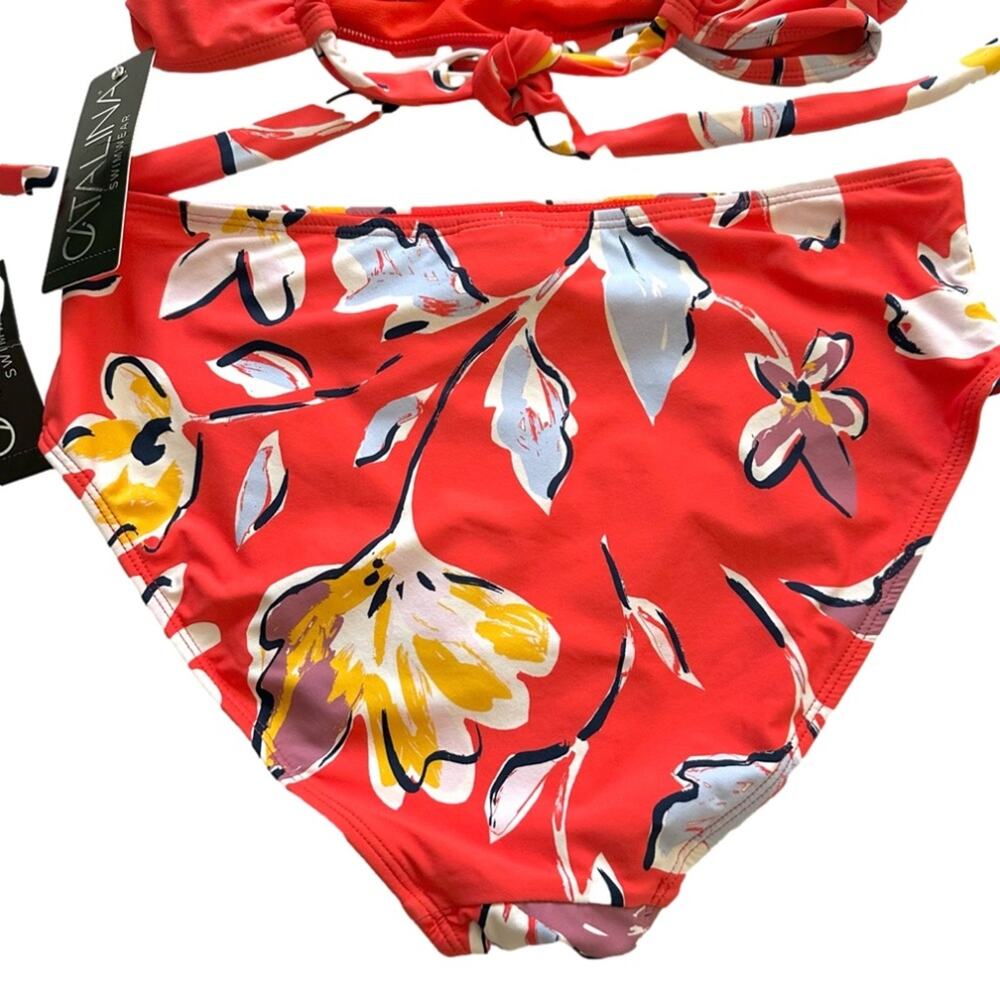 Catalina Red Floral Two-Piece Bikini - Picture 8 of 12